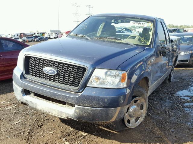 1FTRF12285NB75388 - 2005 FORD F150 BLUE photo 2