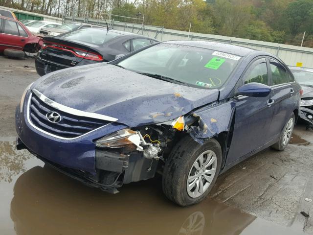 5NPEB4AC2CH414713 - 2012 HYUNDAI SONATA GLS BLUE photo 2