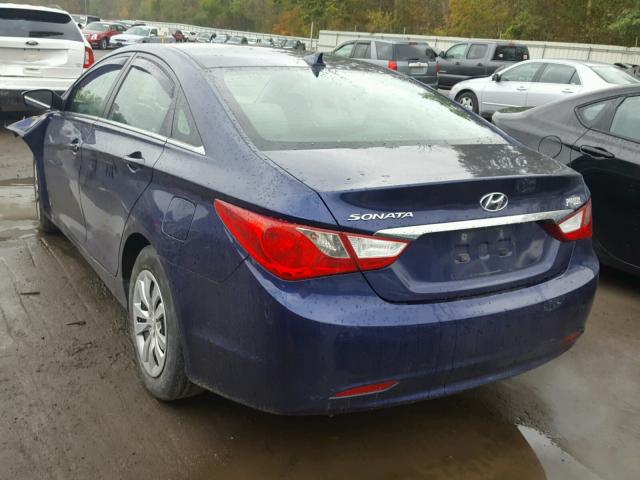 5NPEB4AC2CH414713 - 2012 HYUNDAI SONATA GLS BLUE photo 3