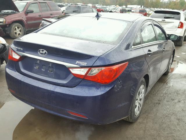 5NPEB4AC2CH414713 - 2012 HYUNDAI SONATA GLS BLUE photo 4