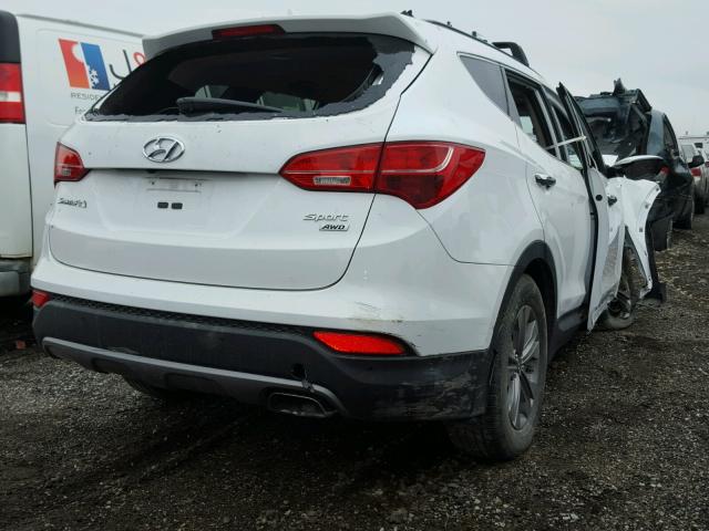 5XYZUDLB7GG315186 - 2016 HYUNDAI SANTA FE S WHITE photo 4