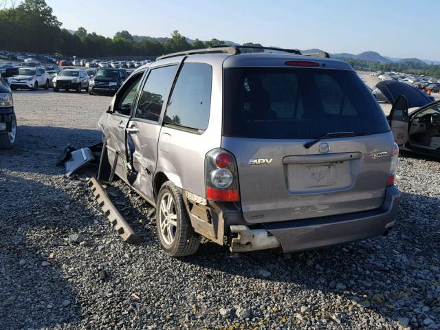 JM3LW28A340500655 - 2004 MAZDA MPV WAGON SILVER photo 3