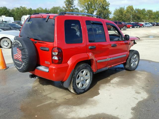 1J4GL58K45W612161 - 2005 JEEP LIBERTY LI RED photo 4