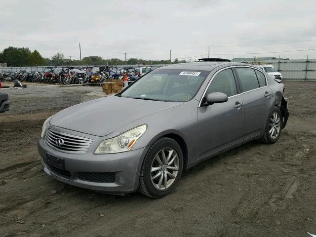 JNKBV61E38M202437 - 2008 INFINITI G35 GRAY photo 2