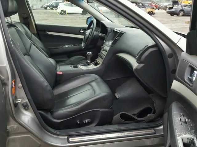 JNKBV61E38M202437 - 2008 INFINITI G35 GRAY photo 5