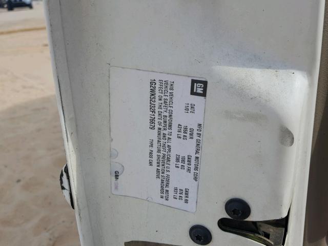 1G2WK52J32F176679 - 2002 PONTIAC GRAND PRIX Սպիտակ լուսանկար 10