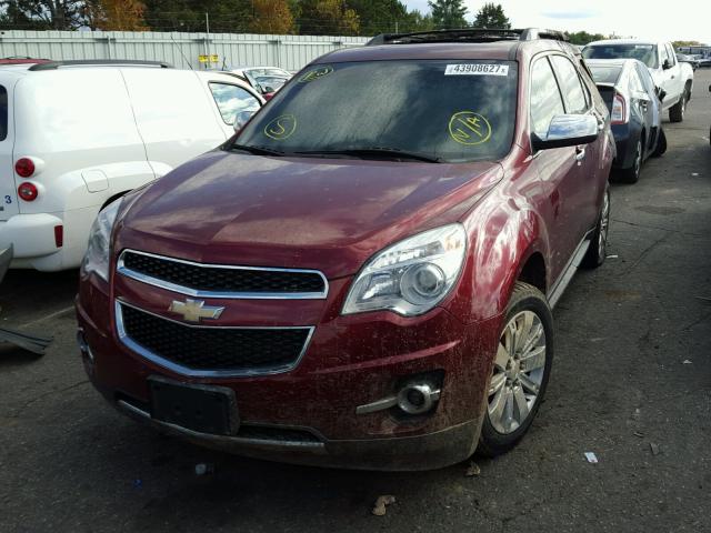 2CNFLGEC1B6348389 - 2011 CHEVROLET EQUINOX BURGUNDY photo 2