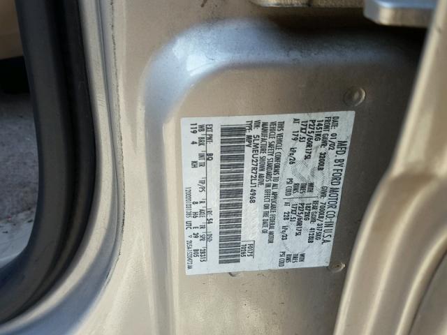 5LMEU27R72LJ14968 - 2002 LINCOLN NAVIGATOR SILVER photo 10