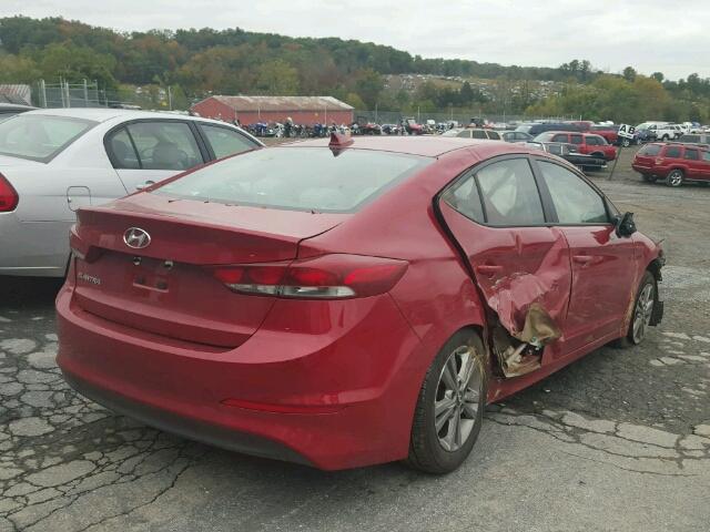 KMHD84LF1HU398997 - 2017 HYUNDAI ELANTRA SE RED photo 4