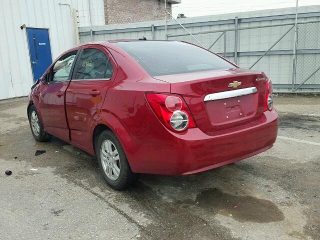 1G1JC5SH2D4130798 - 2013 CHEVROLET SONIC LT RED photo 3