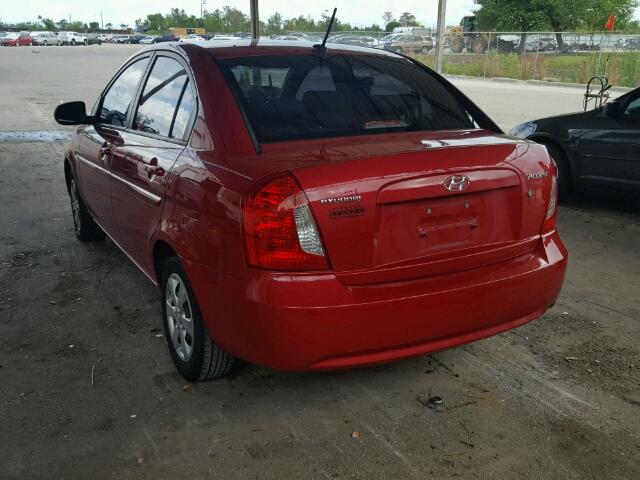 KMHCN4AC9BU615345 - 2011 HYUNDAI ACCENT GLS RED photo 3