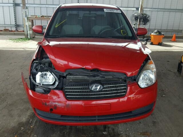 KMHCN4AC9BU615345 - 2011 HYUNDAI ACCENT GLS RED photo 9