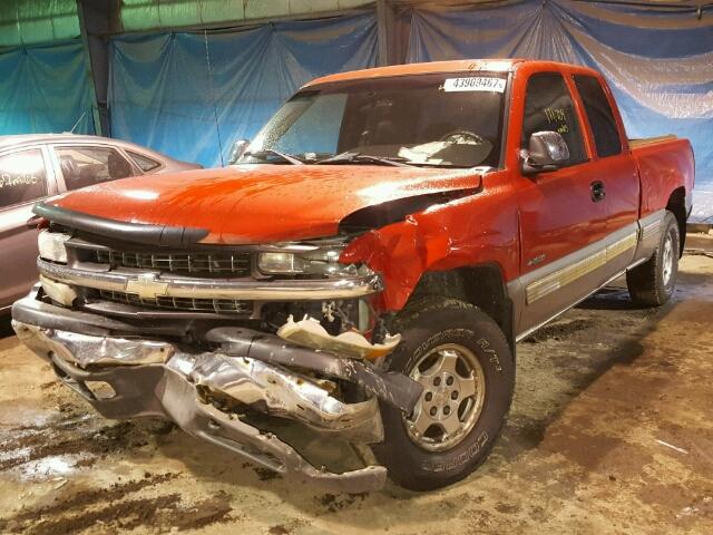 2GCEK19T711282386 - 2001 CHEVROLET SILVERADO RED photo 2