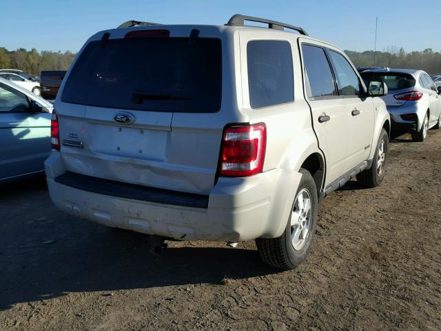 1FMCU03118KA92625 - 2008 FORD ESCAPE TAN photo 4