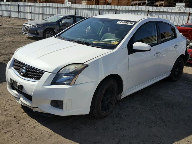 3N1AB6AP1CL605233 - 2012 NISSAN SENTRA 2.0 WHITE photo 2