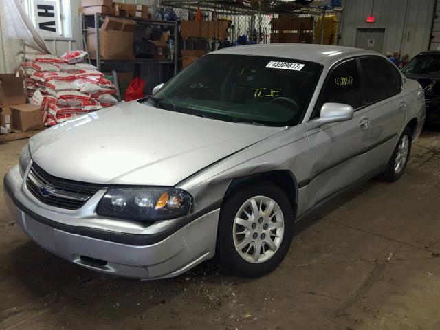 2G1WF52E949428233 - 2004 CHEVROLET IMPALA SILVER photo 2