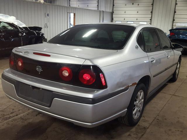 2G1WF52E949428233 - 2004 CHEVROLET IMPALA SILVER photo 4