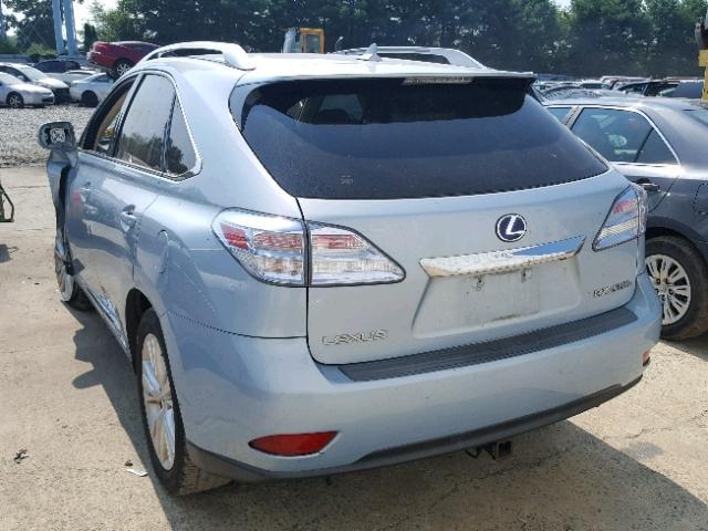 JTJBC1BA2A2000256 - 2010 LEXUS RX 450 BLUE photo 3