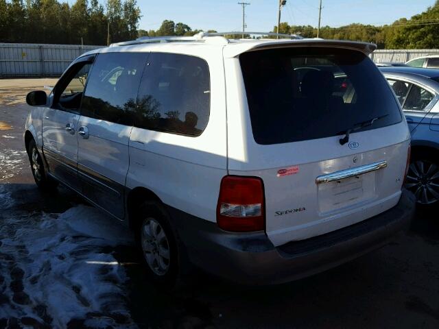 KNDUP131646587976 - 2004 KIA SEDONA EX WHITE photo 3