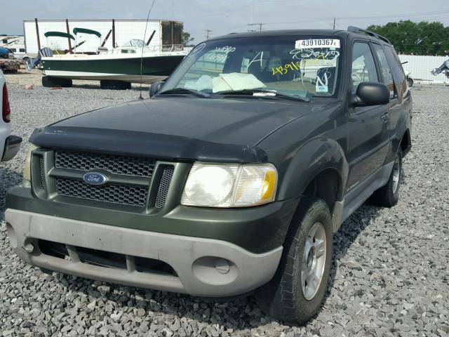 1FMYU60E21UC94478 - 2001 FORD EXPLORER S GREEN photo 2