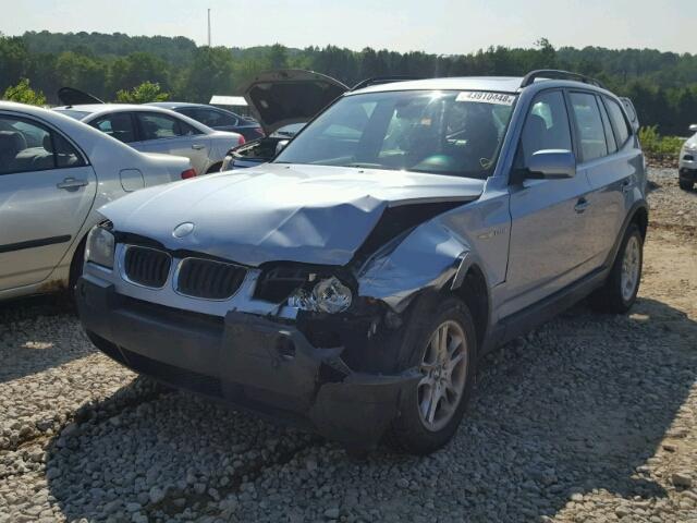 WBXPA73404WB24250 - 2004 BMW X3 2.5I BLUE photo 2