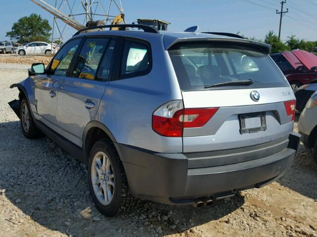 WBXPA73404WB24250 - 2004 BMW X3 2.5I BLUE photo 3