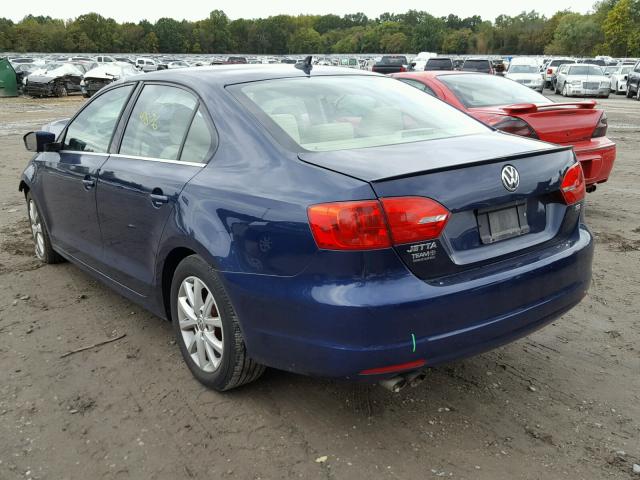 3VWD17AJ5EM362227 - 2014 VOLKSWAGEN JETTA BLUE photo 3