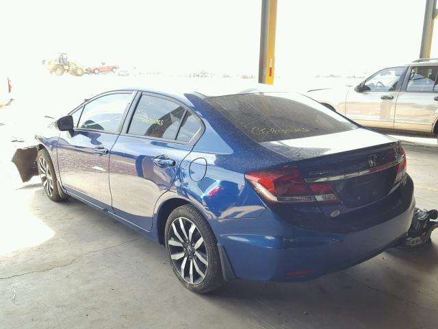 19XFB2F98FE003573 - 2015 HONDA CIVIC EXL 蓝色 照片 3