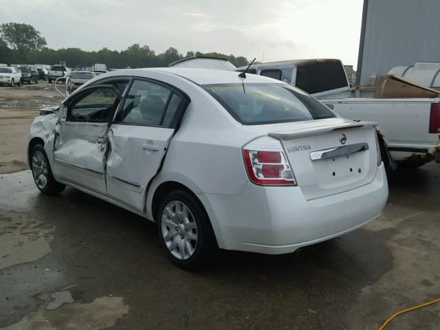 3N1AB6AP9BL663265 - 2011 NISSAN SENTRA 2.0 WHITE photo 3