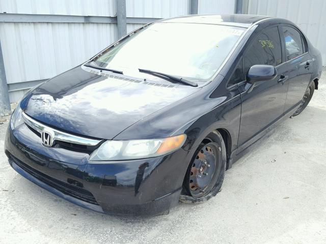 1HGFA16896L040077 - 2006 HONDA CIVIC BLACK photo 2