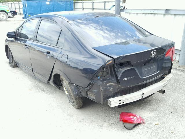 1HGFA16896L040077 - 2006 HONDA CIVIC BLACK photo 3