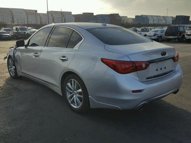 JN1BV7APXEM687201 - 2014 INFINITI Q50 BASE SILVER photo 3