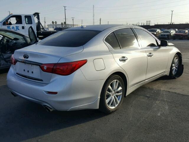 JN1BV7APXEM687201 - 2014 INFINITI Q50 BASE Plata foto 4
