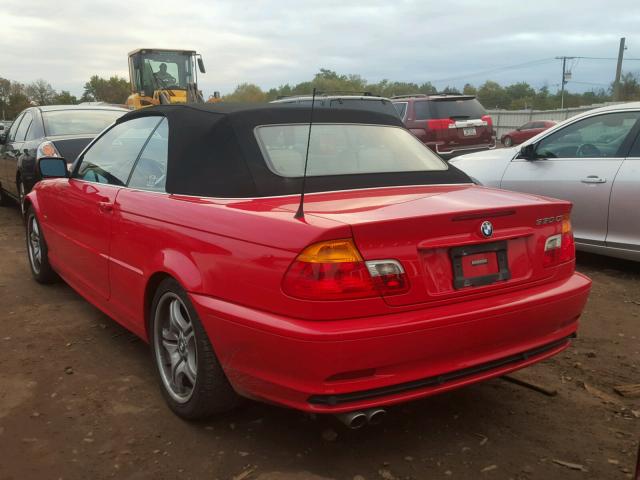 WBABS53491EV85290 - 2001 BMW 330 CI RED photo 3