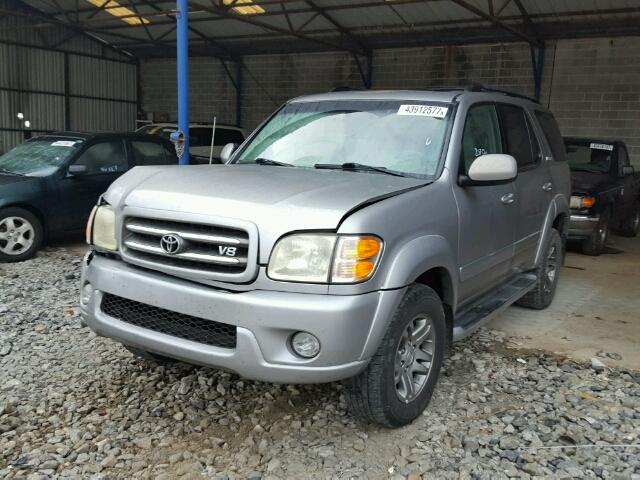 5TDZT38AX4S209214 - 2004 TOYOTA SEQUOIA SILVER photo 2