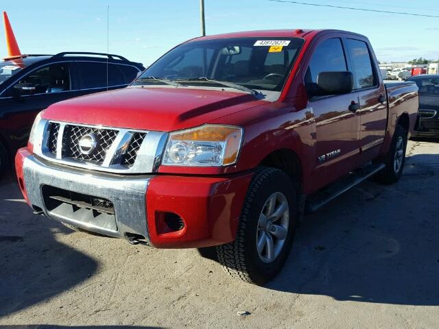 1N6BA07CX8N347191 - 2008 NISSAN TITAN XE RED photo 2