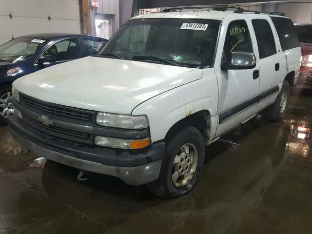 3GNFK16T61G132390 - 2001 CHEVROLET SUBURBAN K WHITE photo 2