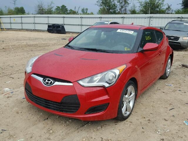 KMHTC6AD4FU224801 - 2015 HYUNDAI VELOSTER B RED photo 2