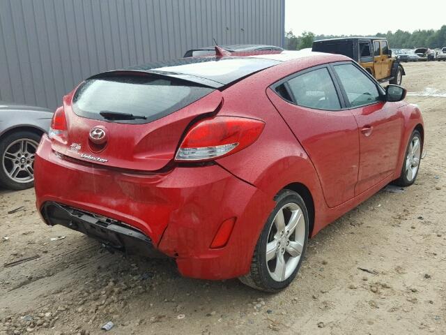 KMHTC6AD4FU224801 - 2015 HYUNDAI VELOSTER B RED photo 4