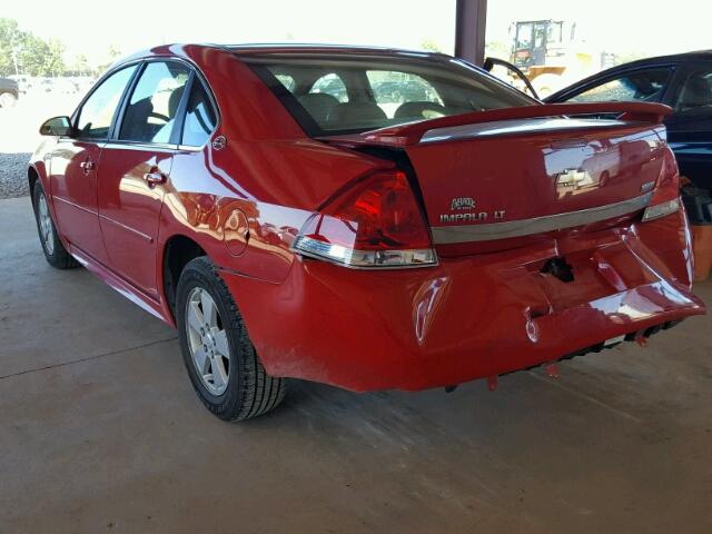 2G1WT57K391300938 - 2009 CHEVROLET IMPALA 1LT RED photo 3