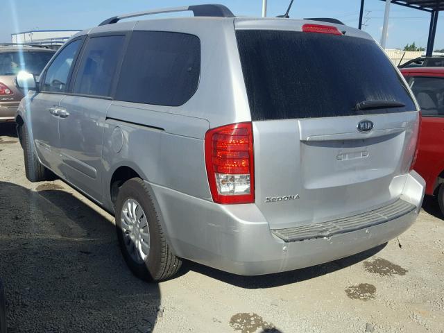 KNDMG4C72C6432541 - 2012 KIA SEDONA LX SILVER photo 3