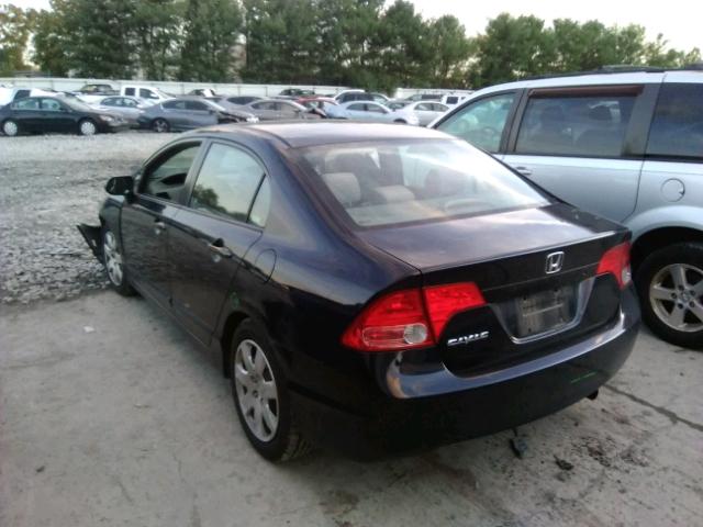 2HGFA16538H343720 - 2008 HONDA CIVIC BLACK photo 3