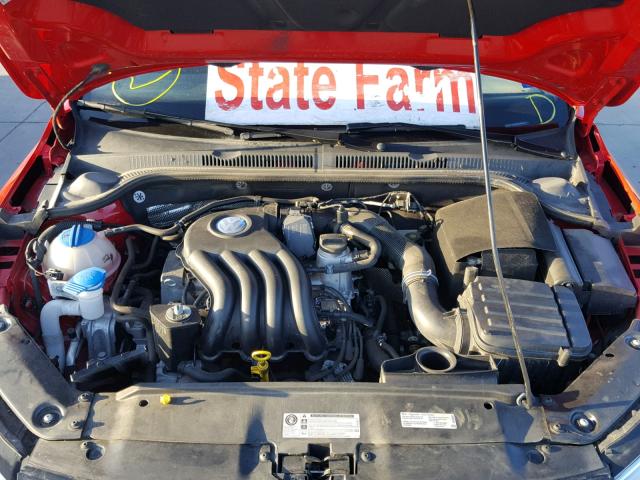 3VW2K7AJ0FM338830 - 2015 VOLKSWAGEN JETTA BASE 红色 照片 7