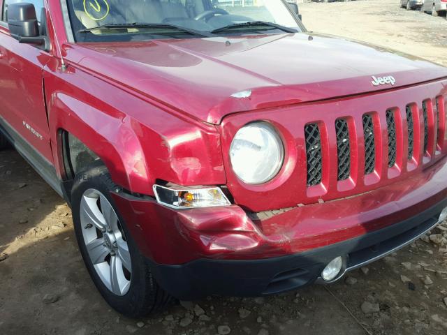 1C4NJPCB7CD601783 - 2012 JEEP PATRIOT LI RED photo 9