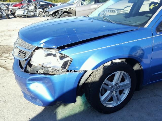 1B3LC56KX8N647581 - 2008 DODGE AVENGER BLUE photo 9