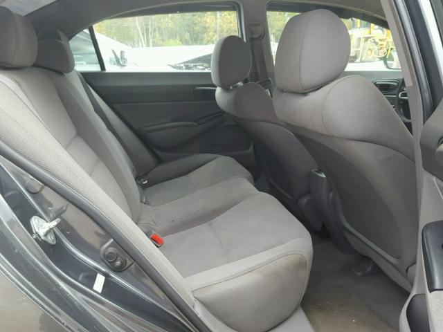 2HGFA15349H514315 - 2009 HONDA CIVIC GRAY photo 6