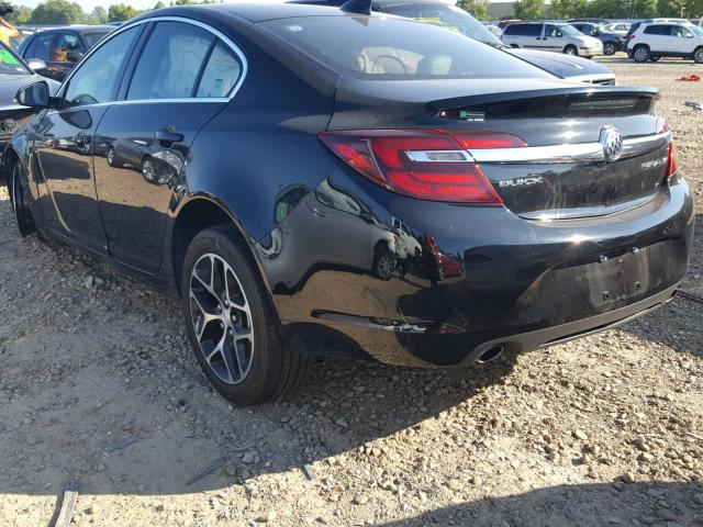 2G4GL5EX4H9168181 - 2017 BUICK REGAL SPOR BLACK photo 3