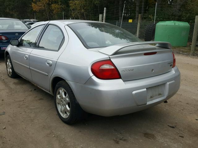 1B3ES56C73D225786 - 2003 DODGE NEON SXT SILVER photo 3