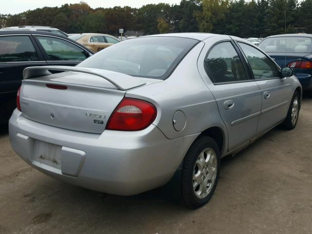 1B3ES56C73D225786 - 2003 DODGE NEON SXT SILVER photo 4