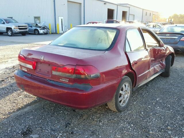 1HGCG56772A009397 - 2002 HONDA ACCORD SE RED photo 4